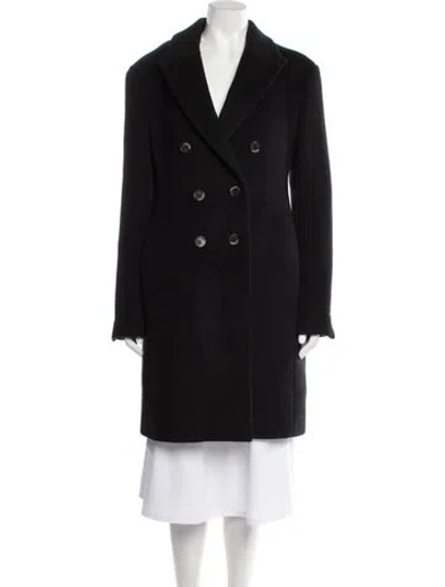 Pre-owned Marina Moscone Wool Coat W/ Tags In Black
