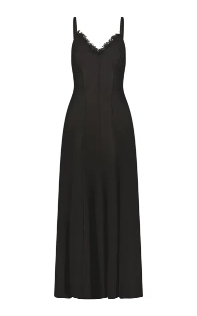 Marina Moscone Wool Dress In Black