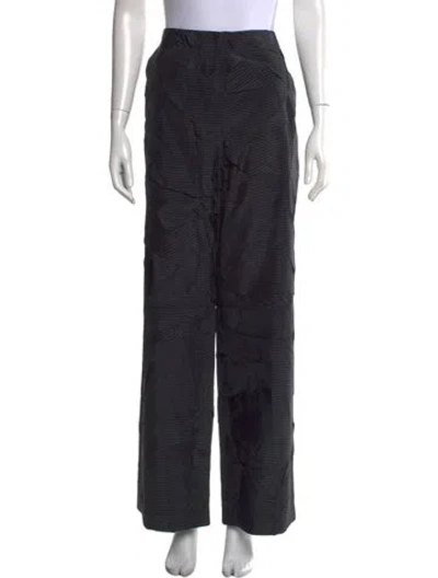 Pre-owned Marina Moscone Wool Wide Leg Pants W/ Tags In Black