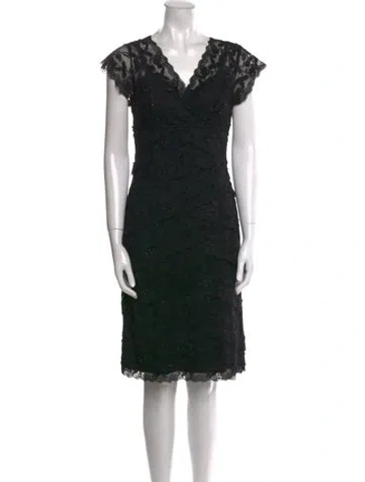 Pre-owned Marina Nylon Knee-length Dress In Black