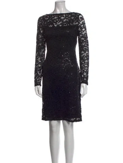 Pre-owned Marina Nylon Knee-length Dress In Black