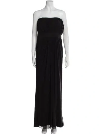 Pre-owned Marina Nylon Long Dress W/ Tags In Black