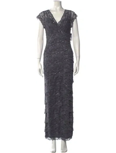 Pre-owned Marina Nylon Long Dress W/ Tags In Grey