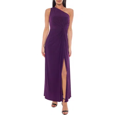 Marina One-shoulder Front Twist A-line Gown