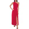 Marina One-shoulder Front Twist A-line Gown In Red