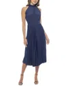 Marina Pleated High Neck Dress