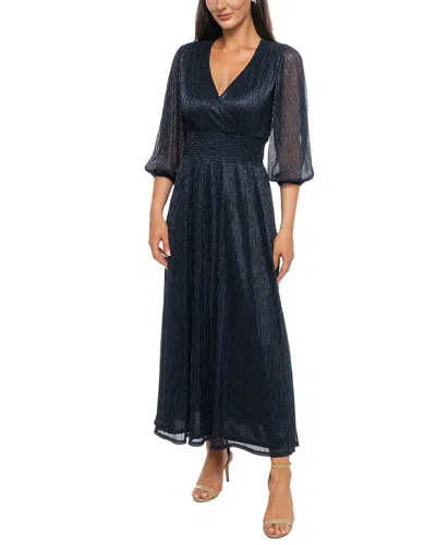 Marina Pleated Dress In Blue