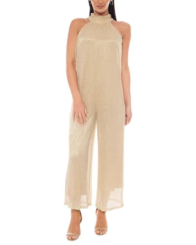 Marina Pleated Jumpsuit In Brown