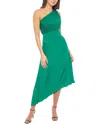 Marina Pleated Midi Dress In Green