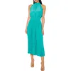 Marina Pleated Midi Dress In Blue