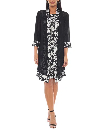 Marina Printed Mini Dress In Black