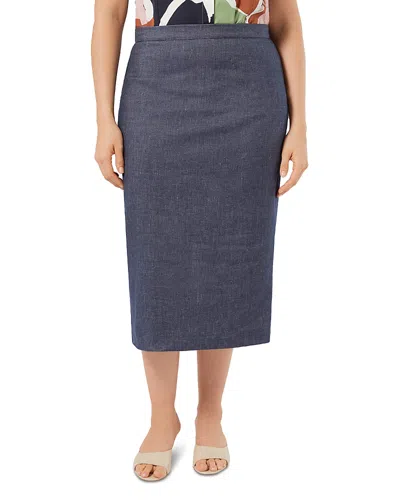 Marina Rinaldi Ottanta Cotton Blend Skirt In Blue