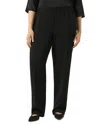 Marina Rinaldi Rapsodia Straight Leg Cady Pants In Black
