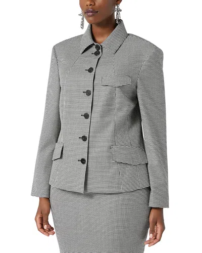 MARINA RINALDI 1A USCITA TEGLIA HOUNDSTOOTH JACKET