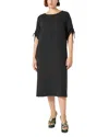 MARINA RINALDI 2A USCITA GEODE DRAWSTRING SLEEVE MIDI DRESS