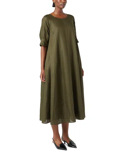 Marina Rinaldi 2a Uscita Kiens Raglan Sleeve Flared Dress In Kaki