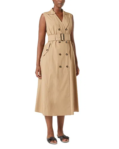 Marina Rinaldi 2a Uscita Magnete Belted Shirt Dress In Hazelnut Brown
