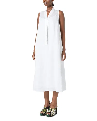 Marina Rinaldi 2a Uscita Tema Flared Dress In Optical White