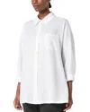 Marina Rinaldi 2a Uscita Tina Linen Shirt In Optical White