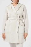 Marina Rinaldi Abbono Hooded Scuba Vest In Neutral