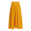 Marina Rinaldi Plus Size Aderire Pleated Taffeta Maxi Skirt In Gold