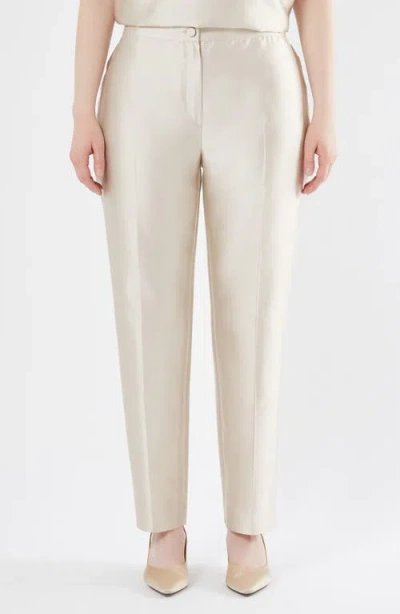 Marina Rinaldi Adito Silk & Cotton Pants In Neutral