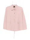 Marina Rinaldi Aerovia Drawstring Shirt In Pink