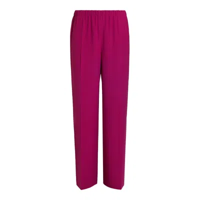 Marina Rinaldi Crepe Envers Satin Pants In Cyclamen