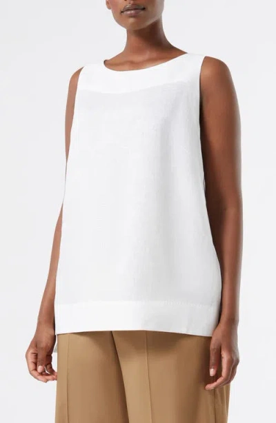 Marina Rinaldi Agitare Linen Tunic Top In White