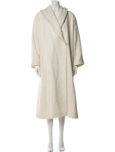 Pre-owned Marina Rinaldi Alpaca Coat In Neutral