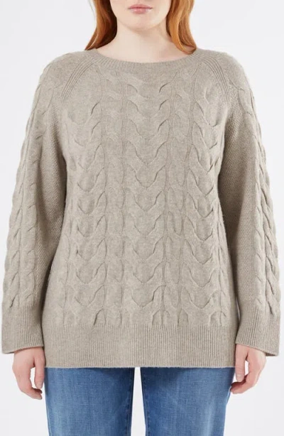 Marina Rinaldi Amato Virgin Wool & Cashmere Sweater In Gray
