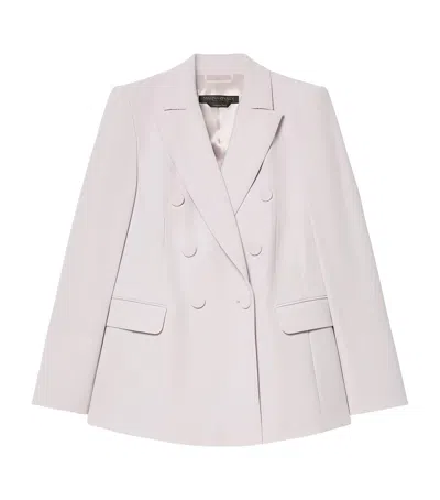 Marina Rinaldi Anabela Double-breasted Blazer In Purple