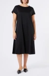 Shop Marina Rinaldi Ara Interlock Jersey Midi Dress In Black