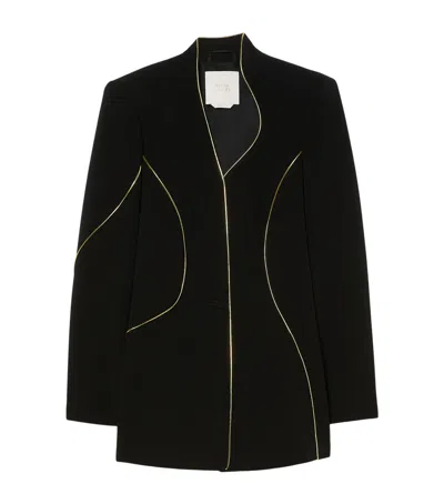 Marina Rinaldi Asymmetrical Blazer In Black