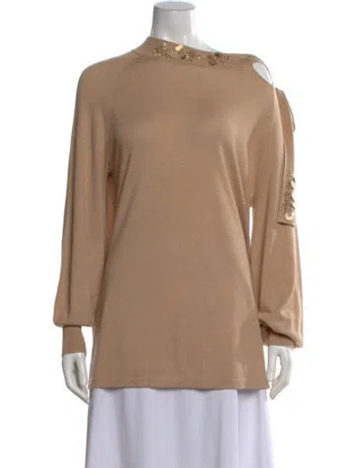 Pre-owned Marina Rinaldi Asymmetrical Sweater W/ Tags In Neutral