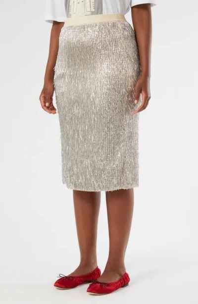 Marina Rinaldi Attore Sequin Skirt In Neutral