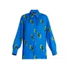 Marina Rinaldi Auronzo Floral Satin Button-up Shirt In Multi