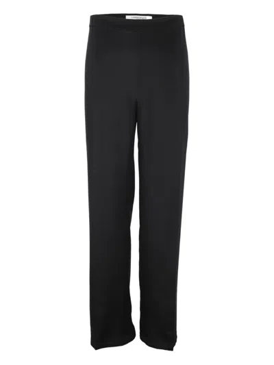 Pre-owned Marina Rinaldi Press-crease Trousers In Black