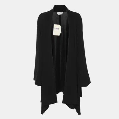 Pre-owned Marina Rinaldi Black Polyester Blend Loose Cardigan Xxxl