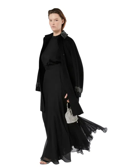 Marina Rinaldi Blouse In Cady Woman  And Chiffon In Black