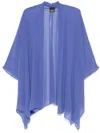 Marina Rinaldi Blue 'umberta' Open Blouse Semi-trasparent