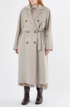 Marina Rinaldi Bolivar Virgin Wool Coat In Gray