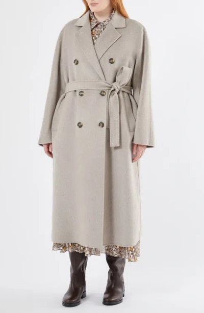 Marina Rinaldi Bolivar Virgin Wool Coat In Gray