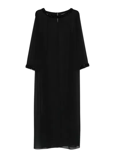 Marina Rinaldi Boris Beaded Dress In Black