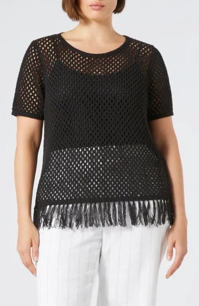 Marina Rinaldi Brigitta Fringe Open Stitch Sweater