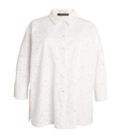 Marina Rinaldi Broderie Anglaise Shirt In White