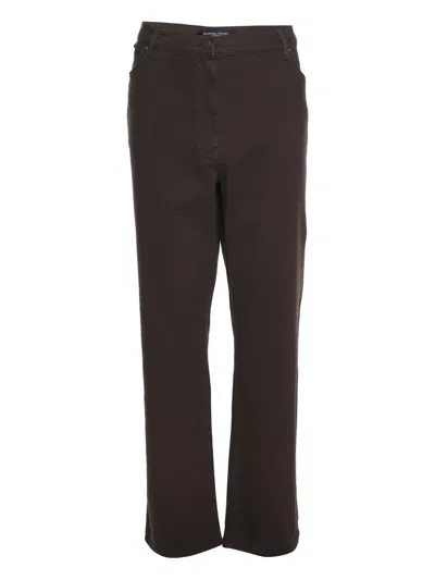 Pre-owned Marina Rinaldi Belt-loops Jeans In Brown