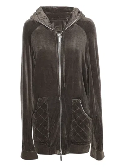 Pre-owned Marina Rinaldi Drawstring Hoodie In Brown