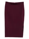 Marina Rinaldi Button-detail Pencil Midi Skirt In Burgundy