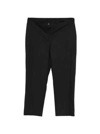 Marina Rinaldi Button Trousers In Black